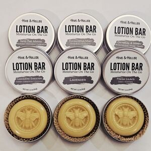 Lotion Bar 3 Piece Set Lavender Patchouli Cinnamon Cedarwood Coconut Coco Butter